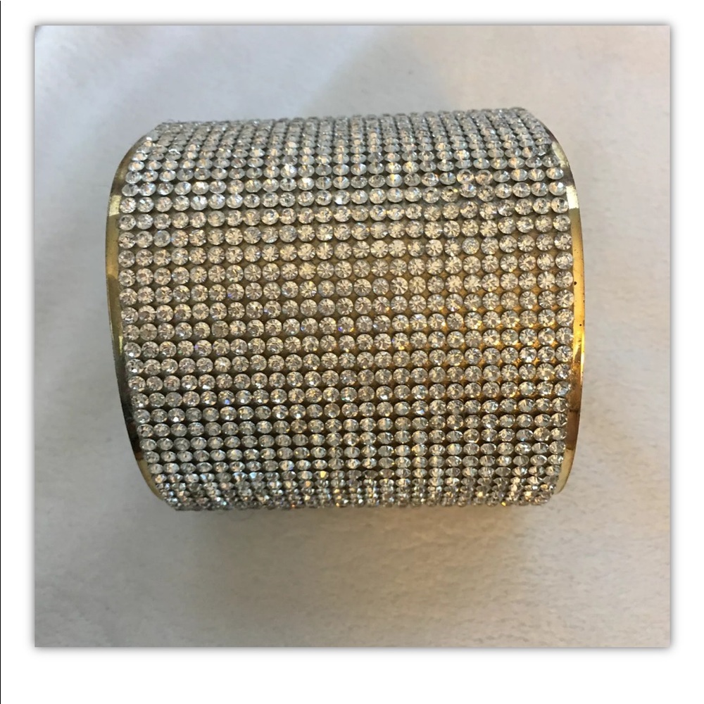 Super Bling Statement Bracelet 2.5” Wide Rhineston